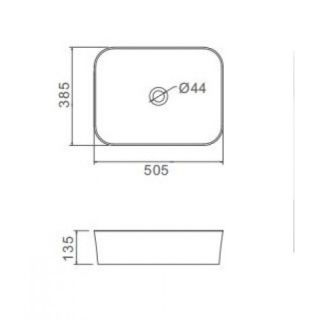Накладная раковина Gappo GT401 50 см белый